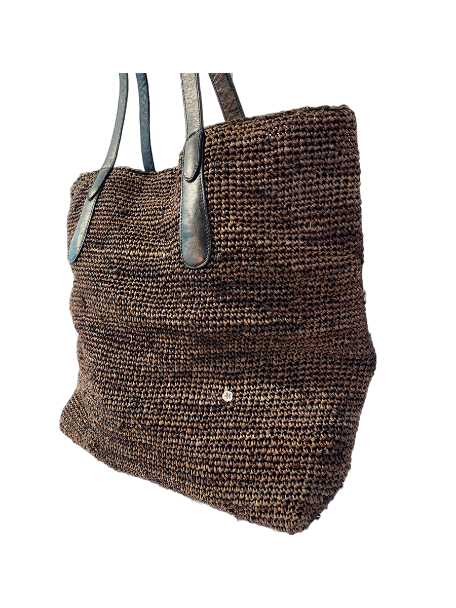 Sedona Raffia Crochet Beach Tote Bag