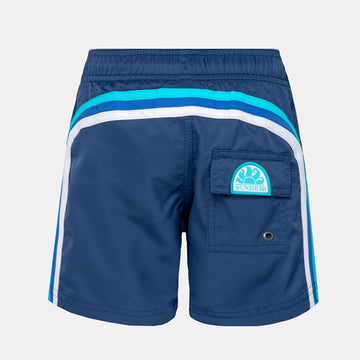 ELASTIC WAIST SWIM TRUNKS