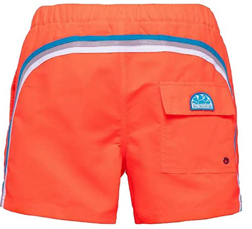 ELASTIC WAIST SWIM TRUNKS