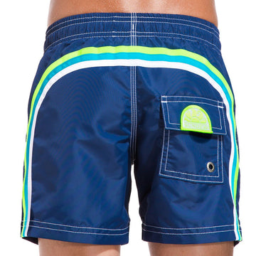 ELASTIC WAIST SWIM TRUNKS