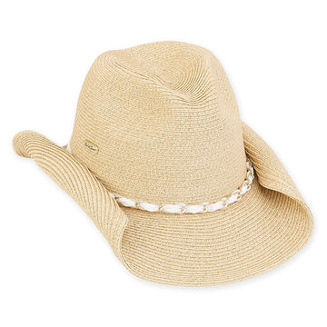 Metallix Western Lurex Paper Braided Beach Hat